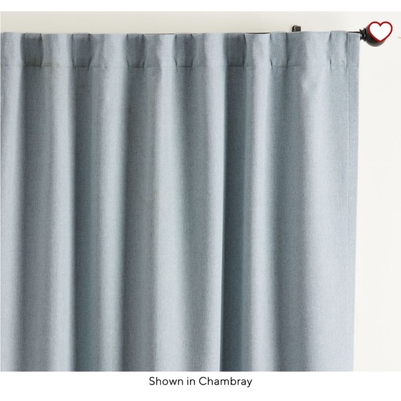 Pottery Barn Peace & Quiet Noise-Reducing Blackout Curtain in Chambray 50x108 - Picture 5 of 10